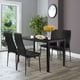 thumbnail image 1 of Comedor Mesa Vidrio 75x80x120cm + 4 Sillas Pu Negro, 1 of 3