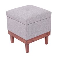 Máxima Design - Pouf Baúl Emilia Gris Claro Omega 45X45X46 Cm