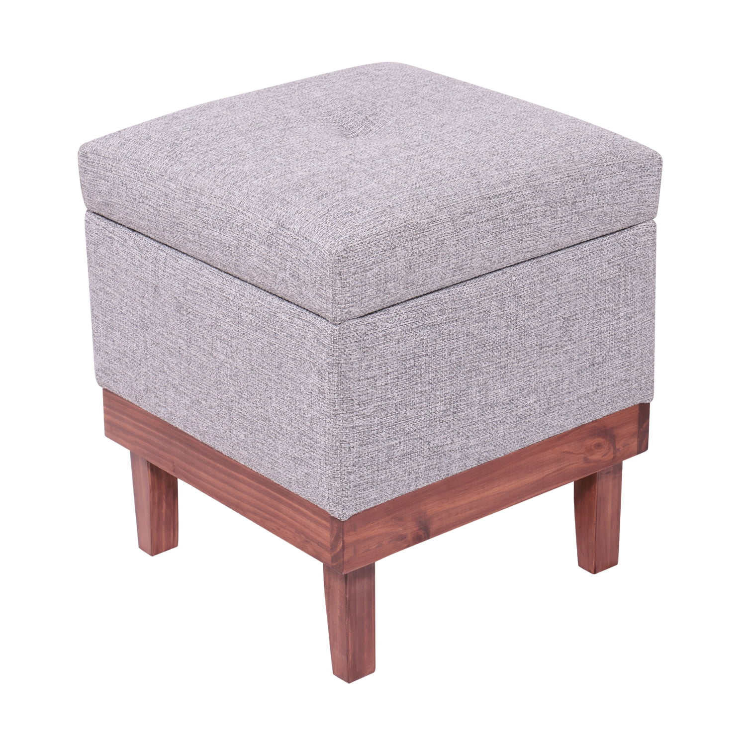 Máxima Design - Pouf Baúl Emilia Gris Claro Omega 45x45x46 Cm