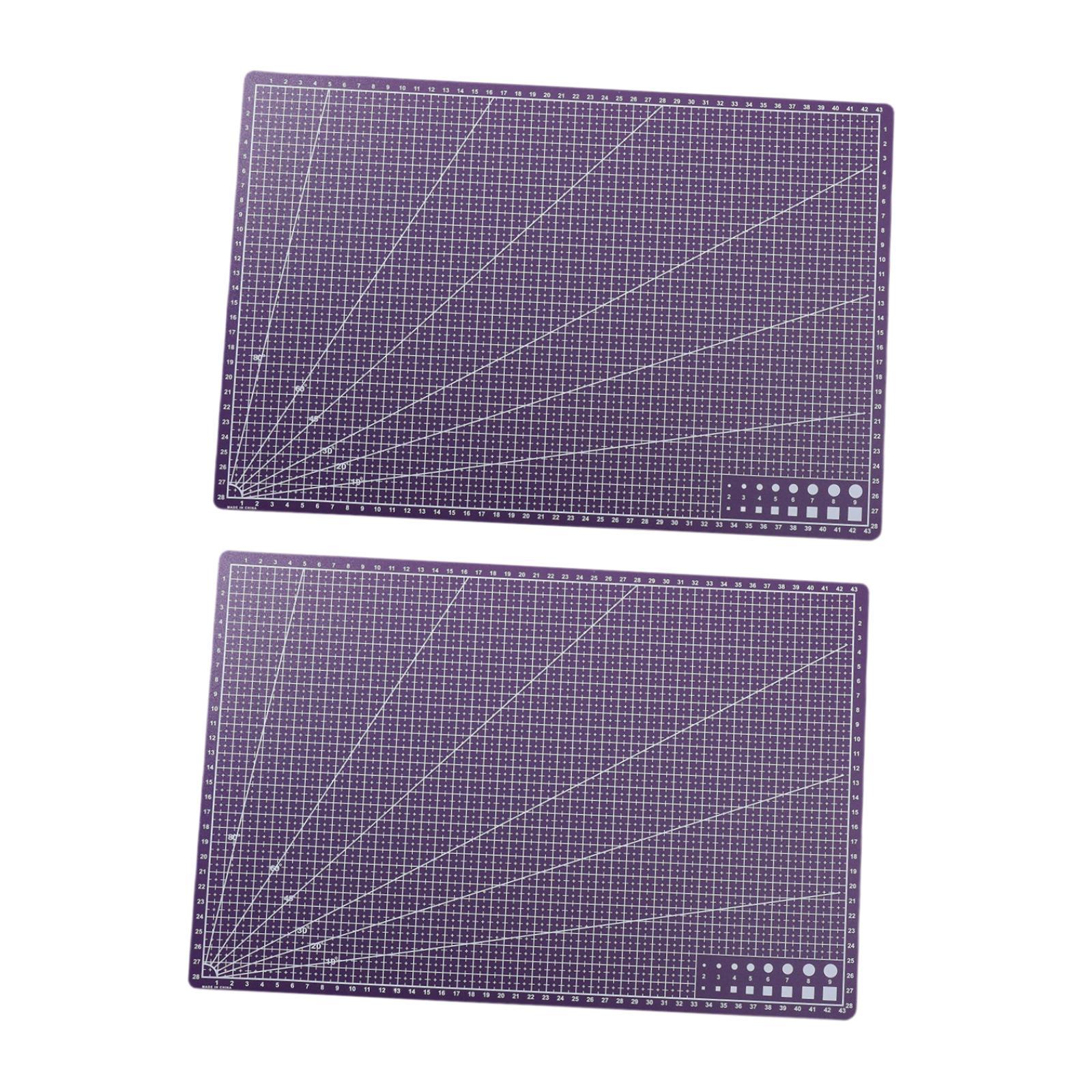 Bothyi - 2 Alfombrillas De Corte, Almohadillas De Corte, Tablas De Cortar Para Modelos De Cuero, Proyectos De Arte Diy, Violeta