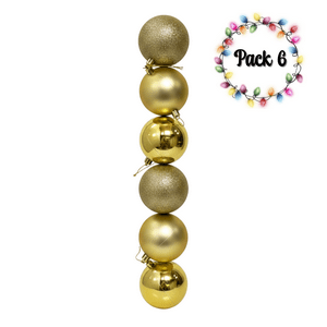 Genérico - Pack 6 Esferas Navidad 10Cm Decoración Colgantes