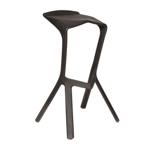Concepts Life - Silla Taburete Bar Apilable Negro 51X42X81Cm