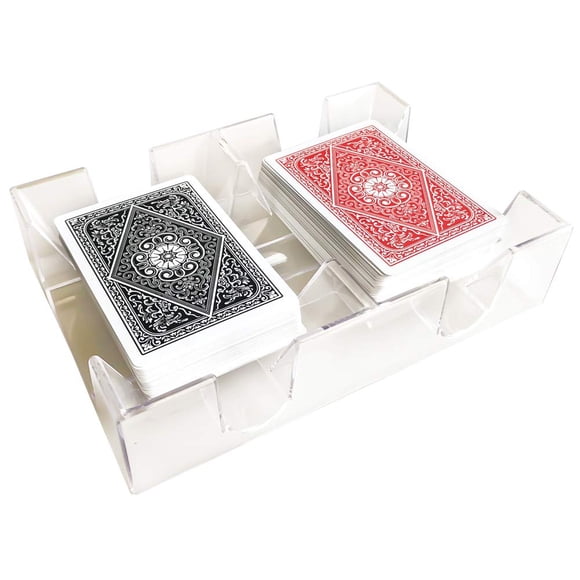 Bandeja para Cartas Yuanhe Transparente para 2 Barajas de Canasta