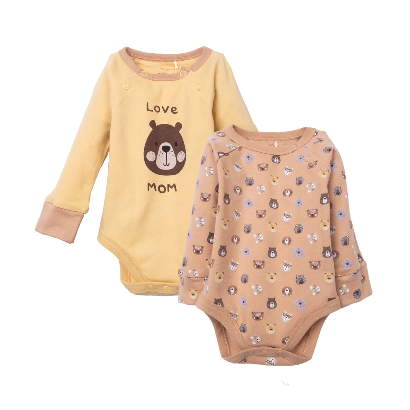 Pillin - Bipack Body Recién Nacido Niño Manga Larga Algodón Orgánico - Surtido