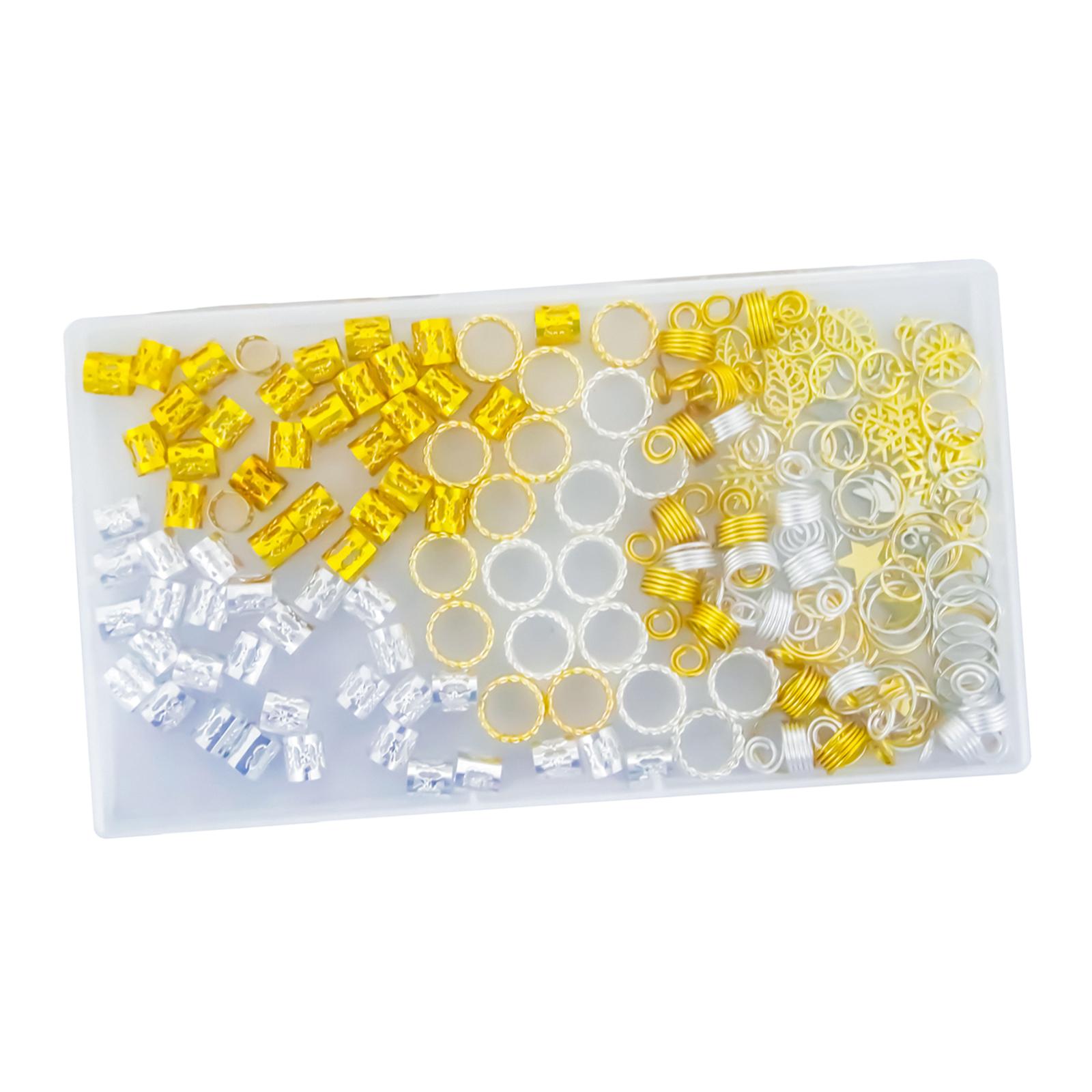 Magideal - Anillos De Cuentas Trenzadas Dreadlock Con Estuche De Almacenamiento Cuentas Trenzadas Trenzas Pinza Para El Cabello Anillos Colgantes Para El Cabello