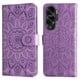 thumbnail image 1 of Funda tipo cartera FOXDOCK para Honor X50i 5G , diseño girasol en relieve, cuero PU, cierre magnético, soporte y tarjetero, 1 of 5