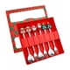 thumbnail image 1 of Juego De 6 Cucharas Y Tenedores Navideños Con Caja De Regalo Para Cocina, Vacaciones, Restaurante, Rojo 6B, 1 of 2