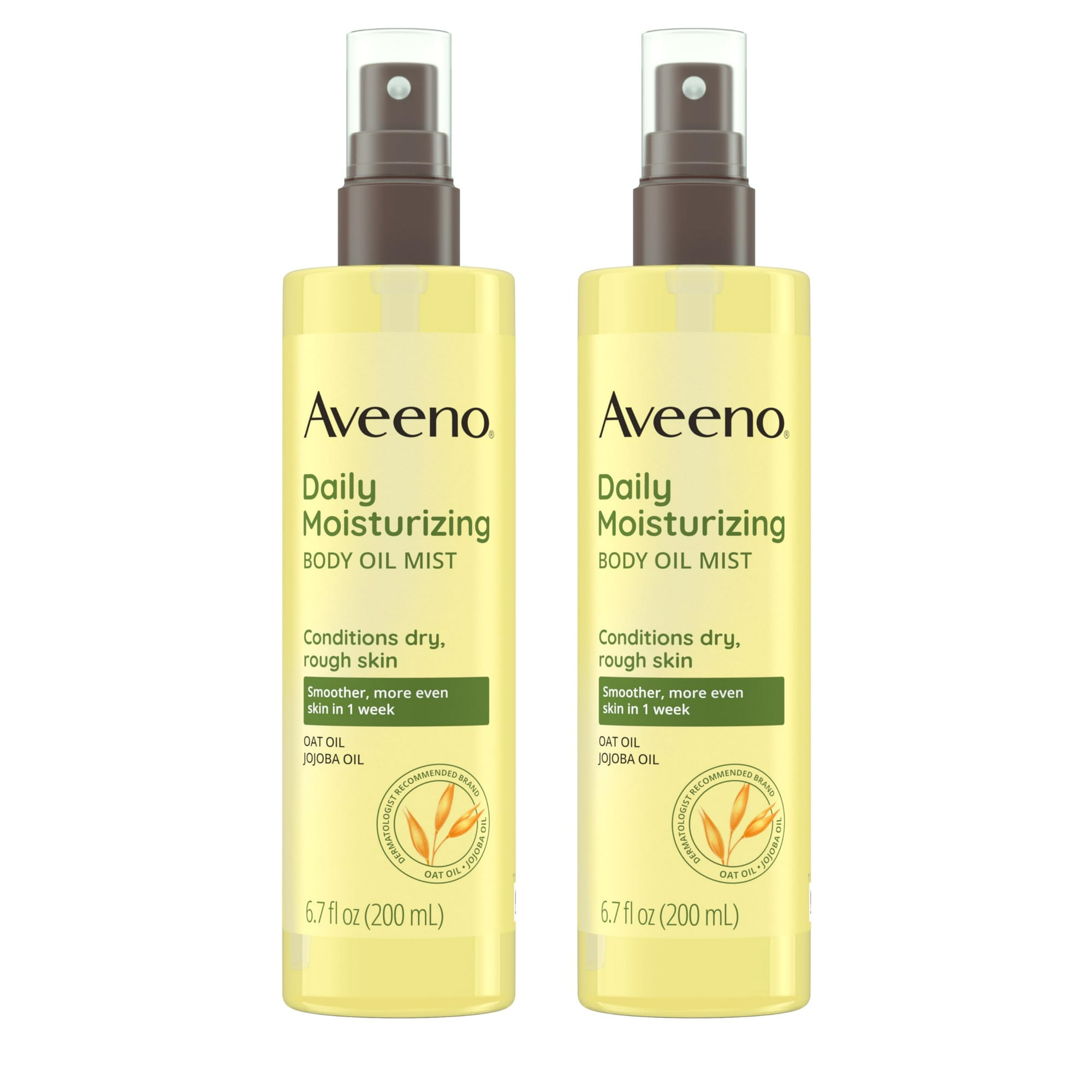 Body Oil Mist Aveeno, Hidratante Diario, 2 Unidades De 200 Ml, Paquete Doble
