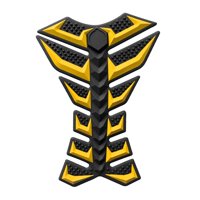 Magideal - Calcomanía Protectora Para Tanque De De Motocicleta, 3D, Fácil De Instalar, Duradera, Decorativa, Accesorio Esencial, Calcomanía De Espina De Amarillo