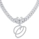thumbnail image 1 of Stylish Hip Hop Cuban Butterfly Necklace with White Letter Initials, 1 of 5
