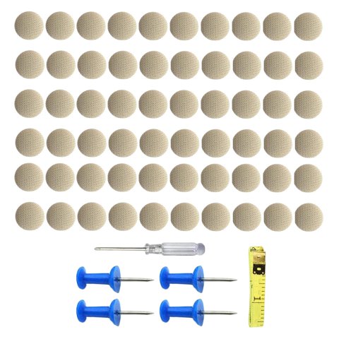 Magideal - 60 Uds., Botón De Reparación Del Forro Del Techo Del Coche, Hebilla De Reparación De Fijación De Tela De Techo Interior, Remaches De Reparación De Tec