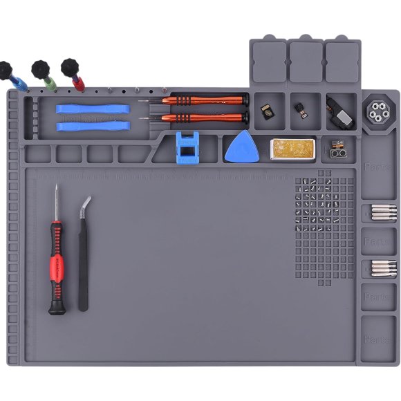 Premium Heat Resistant 932°F Magnetic Soldering Mat, 17.3 x 11.8 in