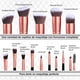 thumbnail image 2 of Juego de 14 brochas de maquillaje profesionales: brochas para sombras de ojos y aplicador de rubor., 2 of 7