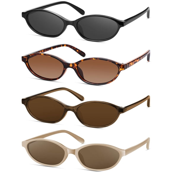 Anteojos De Sol Ovalados Estilo Retro Para Mujer Con Protección Uv400