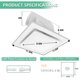 thumbnail image 2 of Extractor de baño POWERENG con luz 12 W 141 CFM 0.7 Sones, 2 of 8
