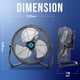 thumbnail image 2 of Ventilador de suelo Tornado, 30 cm, alta velocidad, 3 velocidades, negro, 2 of 7
