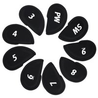 Magideal - 9 Piezas De Fundas De Cabeza De Hierro Para Palos De Golf Protector De Hierro De Golf Golfista Portátil 3,4,5,6,7,8,9,S,P Cubiertas De Cabeza De Hierr