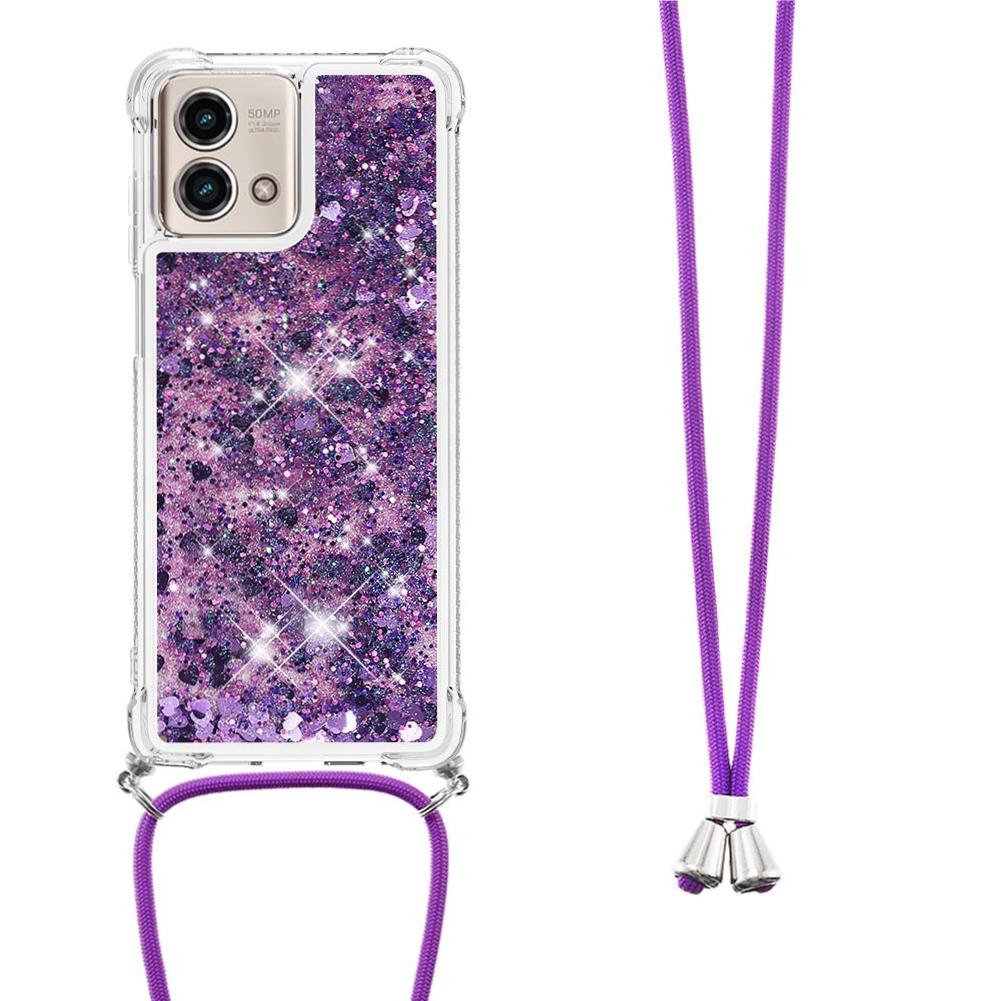 Funda Foxdock Para Motorola Moto G Stylus 5G 2023 Con Cuerda Ajustable, Brillo Líquido, Protección Antigolpes Y Lente – Ideal Para Regalo
