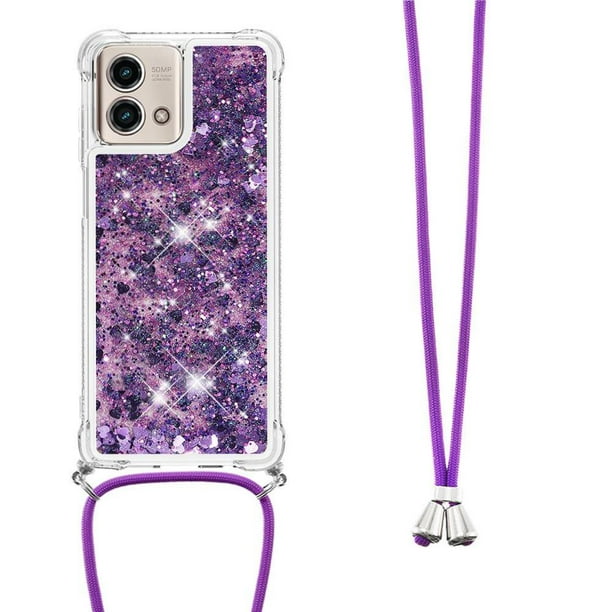 Funda FOXDOCK para Motorola Moto G Stylus 5G 2023 con Cuerda Ajustable, Brillo Líquido, Protección Antigolpes y Lente – Ideal para Regalo