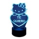 thumbnail image 2 of Lampara Ilusion 3D Hello Kitty Te Quiero de 7 colores, Base touch, 2 of 6