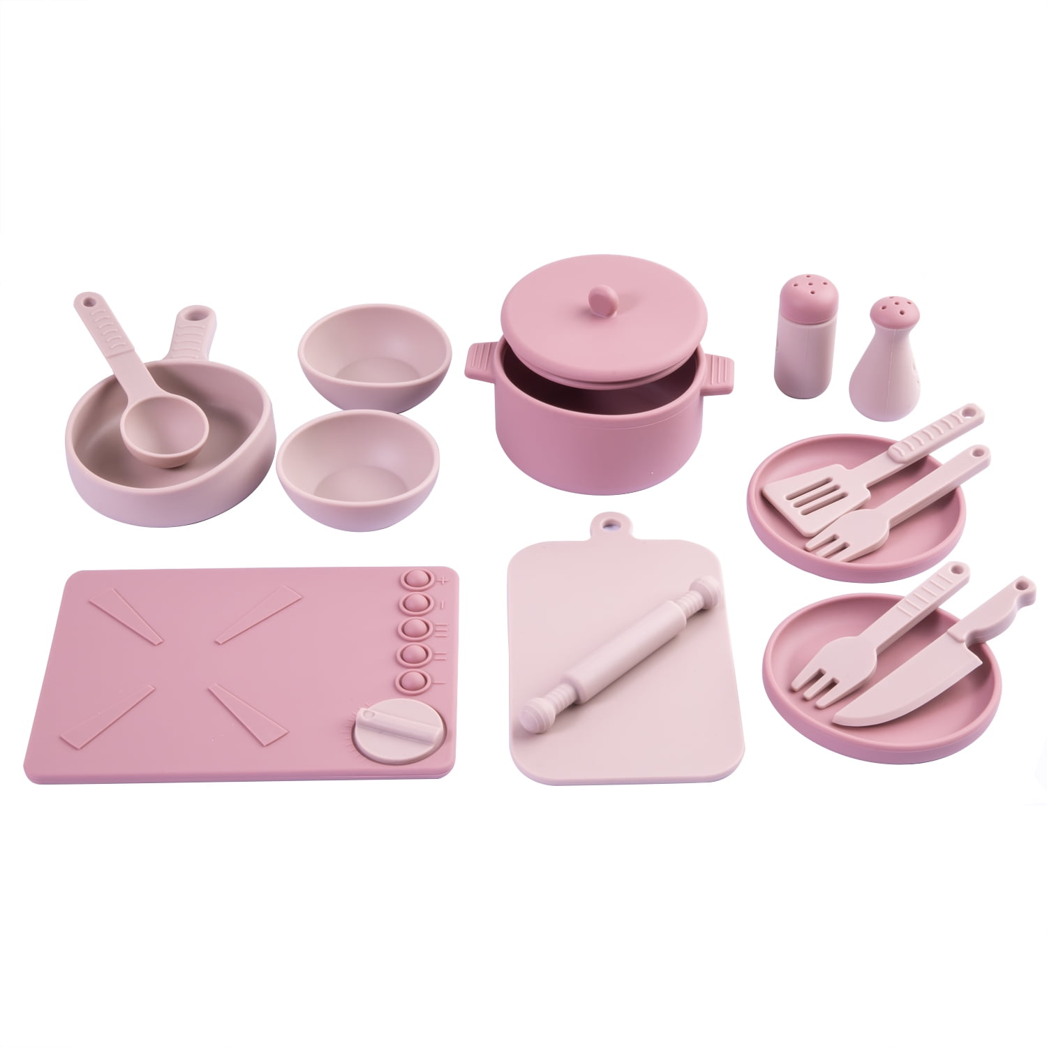 Cocina De Juguete Montessori Silicona Rosada