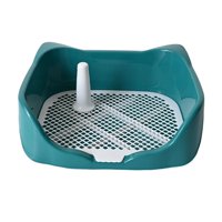 Ioensy - Orinal Para Perros Con Poste Extraíble Tamaño 40X36X14Cm Inodoro De Entrenamiento Para Perros Verde