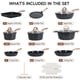 thumbnail image 2 of Juego de utensilios de cocina JEETEE Ceramic Grey 24 piezas de inducción, 2 of 9