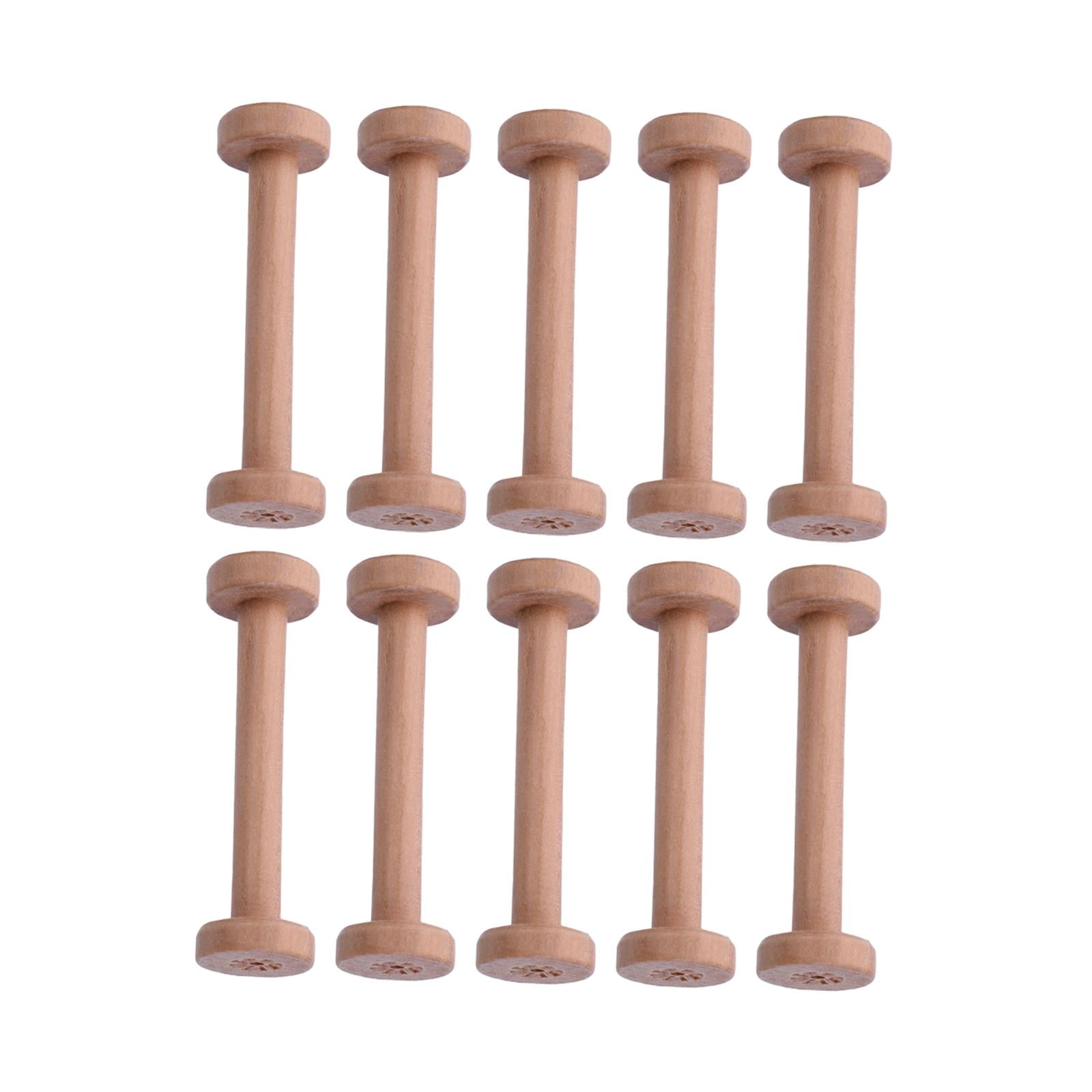 PandaHall 10 Bobinas Madera Vacías - Rollos Para Hilo, Alambre, Manualidades, 7cm Largo