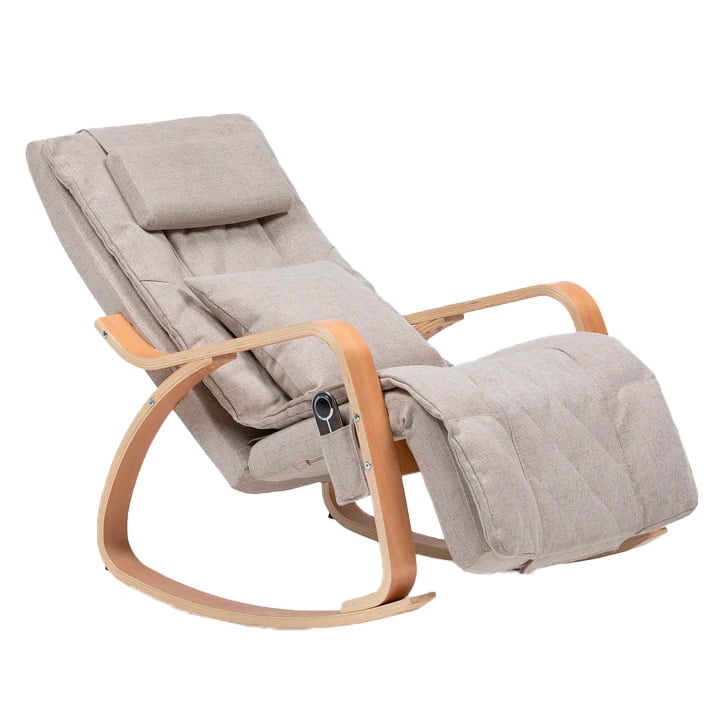 Silla Masajeadora Mecedora Reclinable De Madera D-1550 Relan