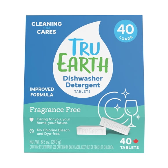 Tabletas para lavavajillas Tru Earth 40 sin fragancia