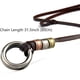 thumbnail image 3 of Collar con soporte para gafas, anillo en O, correa de cuero ajustable, 3 of 7