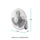 thumbnail image 3 of Ventilador De Pared Oscilante 40 Cm 3 Velocidades Blanco, 3 of 6