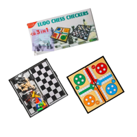 Genérico - Juego 3 En 1 Ludo Ajedrez Dama