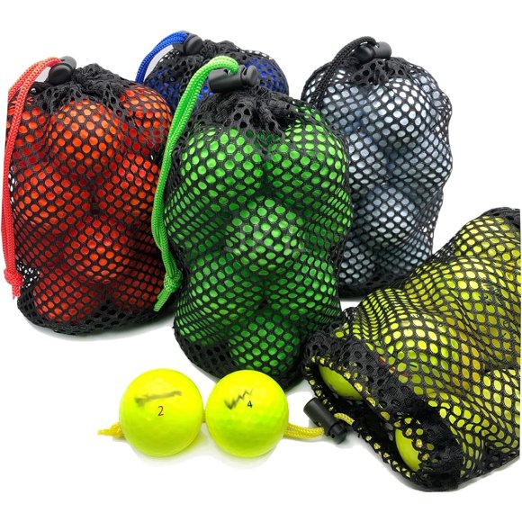 Bolsa de Pelotas de Golf JKL Pack de 5 10x18 cm Malla con cordón