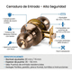thumbnail image 2 of Cerradura Puerta Principal Acero Inoxidable Circular Bronce, 2 of 5