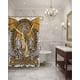 thumbnail image 2 of Juego de Cortina de Baño Tela Género + Forro Impermeable, 2 of 6