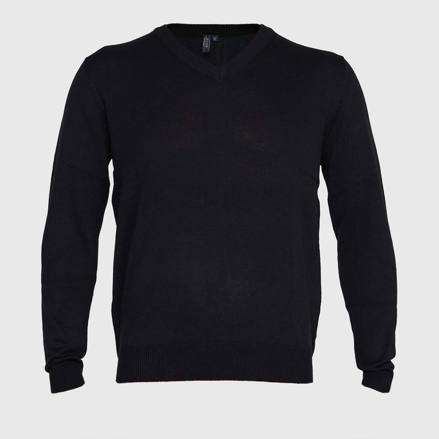 Jayson - Sweater Cuello V Unisex M/l Negro L