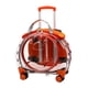 thumbnail image 3 of Pet Carrier Outing Backpack Trolley Case Para Travel Puppy Cat Bag Bubble Box Orange, 3 of 5