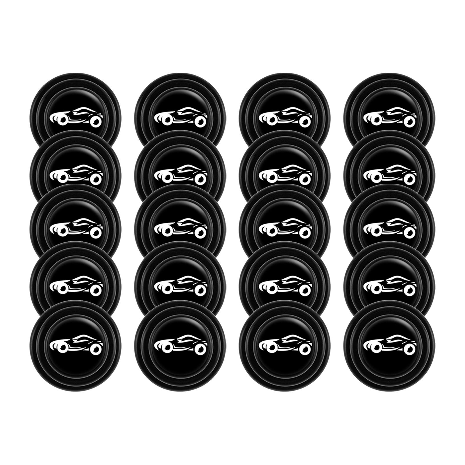 Magideal - 20 Piezas Universal Para Puerta De Coche, Junta Anticolisión, Almohadilla De Silicona, Protección De Aislamiento Acústico, Amortiguación De Absorción , 20 Con Signo