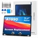 thumbnail image 1 of JYYSCRN Pantalla de reemplazo A1990 LCD de 15,4" para MacBook 2018‑2019 2560 × 1600 ensamblaje completo para EMC 3215 3359 color plata, 1 of 4