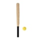 thumbnail image 4 of El Bate De Béisbol Y La Bola Fijaron Color De Madera Del Grano De Los Juegos De Béisbol Del Juguete Educativo Ligero De 21 Pulgadas, 4 of 5