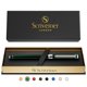 thumbnail image 1 of Pluma rollerball Scriveiner Acabado British Green con cromo, 1 of 9