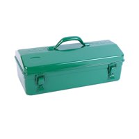 Ioensy - Caja De Herramientas De Metal Con Pestillo De Bloqueo, Organizador De Herramientas Verde Para Garaje, Hogar, Taller, 42 Cm X 15 Cm X 20 Cm