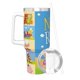 thumbnail image 3 of Rimas Infantiles Vaso aislado de acero inoxidable con asa, diseño temático, regalo para familia, amigos y fans; incluye pajita y encaja en el portavasos estándar, 40 oz, 3 of 6