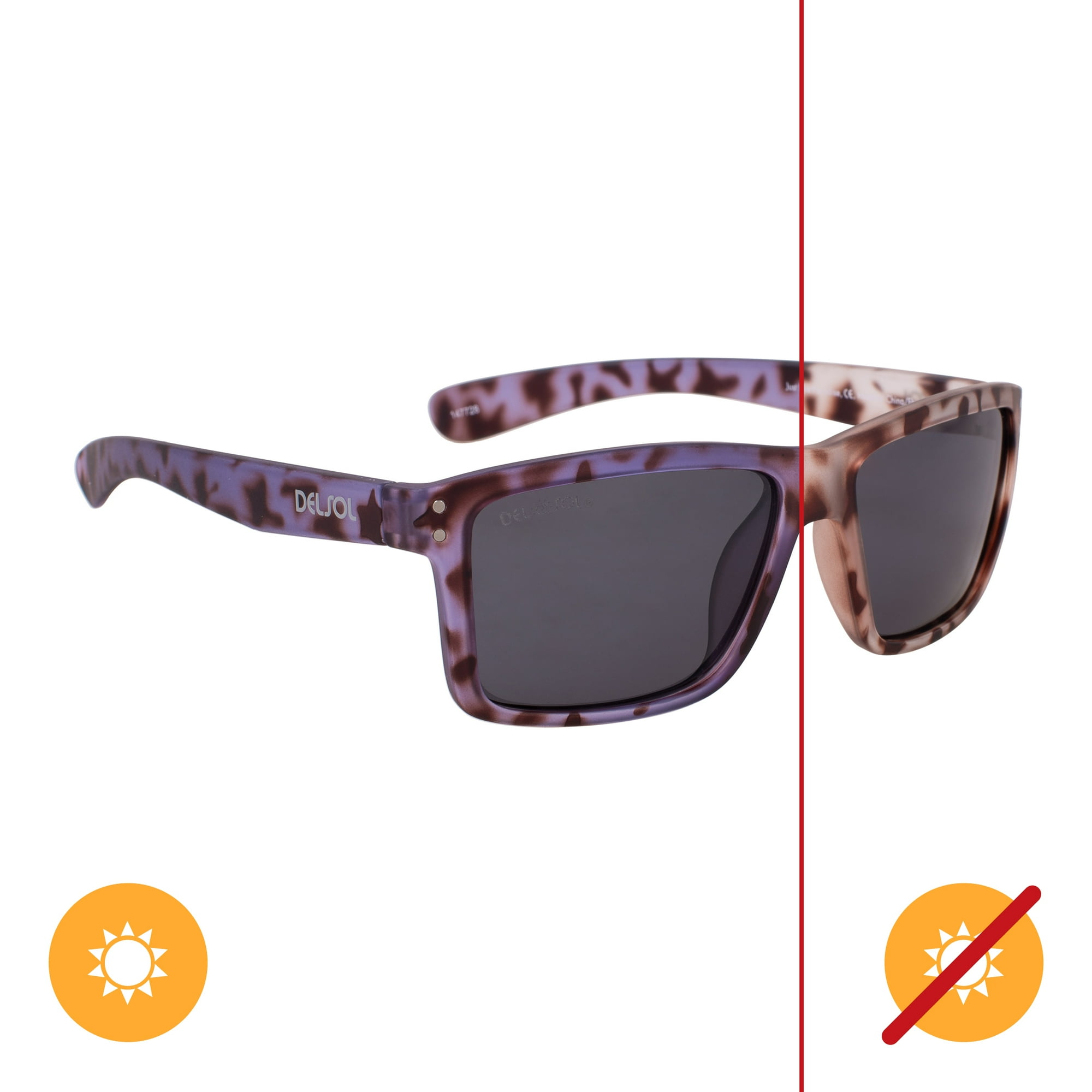 Delsol - Solízate Como El Paraíso - Tortuga A Morado De Para Unisex - Gafas De Sol