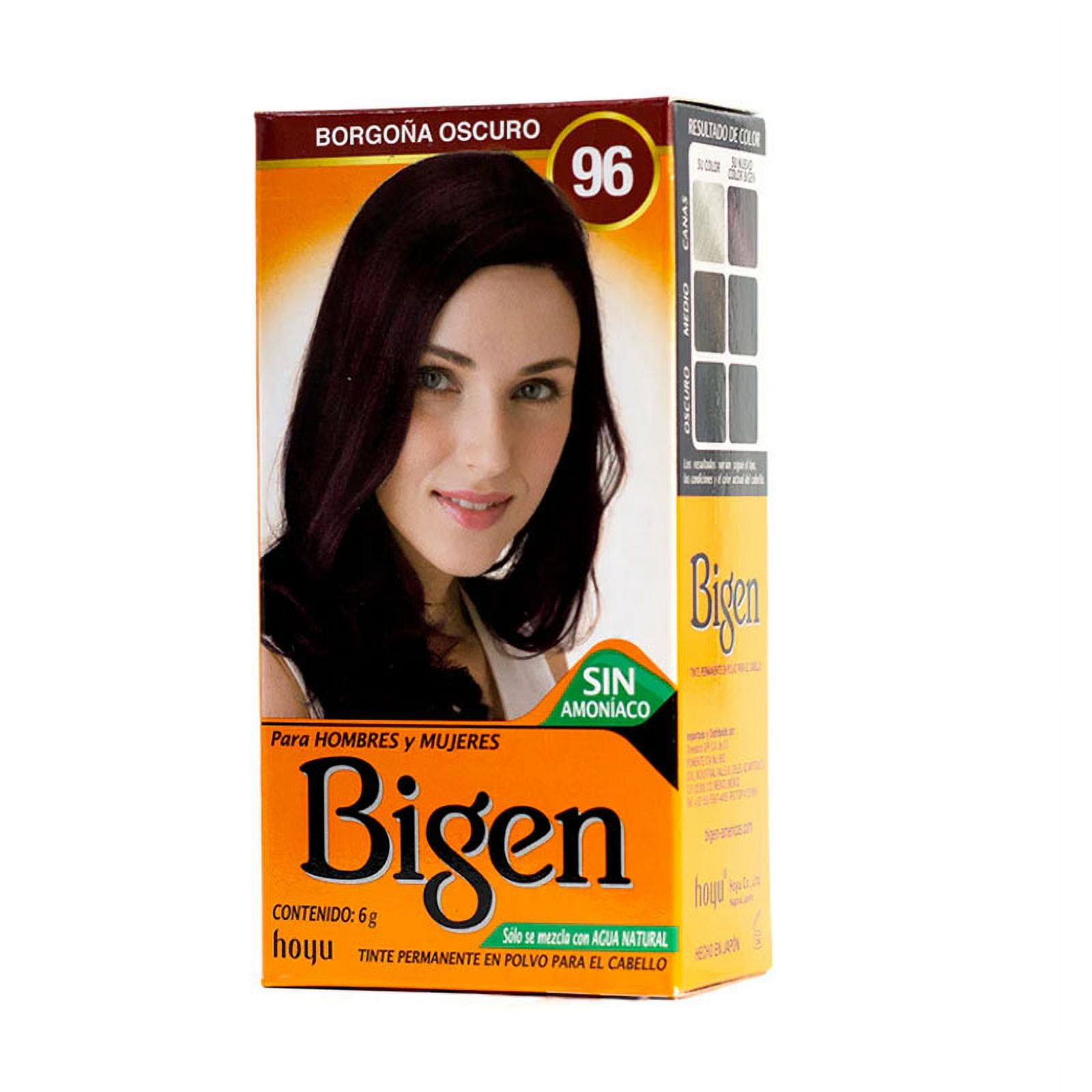 Bigen - Tinte Permanente En Polvo Sin Amoníaco Borgoña Oscuro 96 6gr