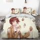 thumbnail image 1 of Attack- on G-iant Er-en Levi An-ime Soft 3D Printe-d Duvet- Cover B-edding Set with -Comfort-er Cover, 1 of 5