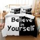 thumbnail image 1 of Duvet Cover with Believe In Yourself/You Are Special/Time/Love/Keep on Letters Pattern Bedding Set Comforter Cover Bed Set Gifts, 1 of 5
