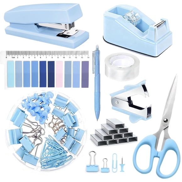 Set de accesorios de oficina suniya de 9 piezas en azul