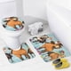 thumbnail image 4 of Spirit: Cabalgando libre-theme 4-Piece Shower Curtain Set with Rugs, Waterproof Bathroom Decor Set Includes Bath Mat, U-Shaped Rug, Toilet Lid Cover and Curtain with Hooks, 4 of 6